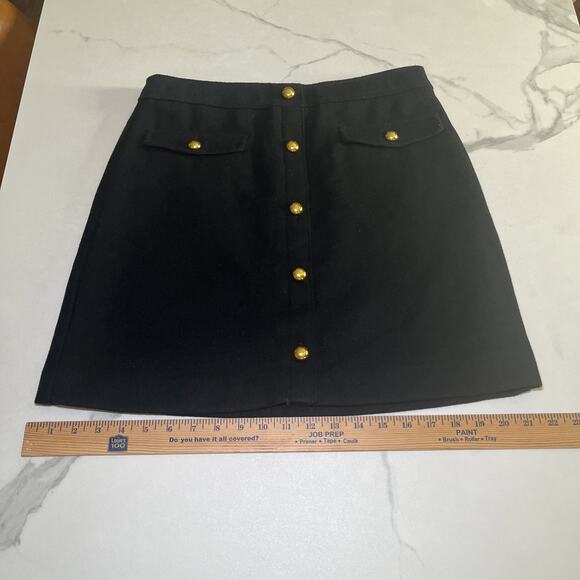 Ann Taylor Loft Womens Black Wool Blend Skirt Pockets Fully Lined Size 6 NWOT - Picture 5 of 12